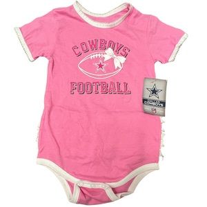 Dallas Cowboys Pink Baby Girl Ruffles Onesie Bodysuit 24M NFL Football NWT